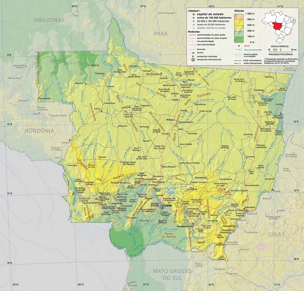 Mato Grosso Mt Atlas Geogr Fico Escolar Ibge