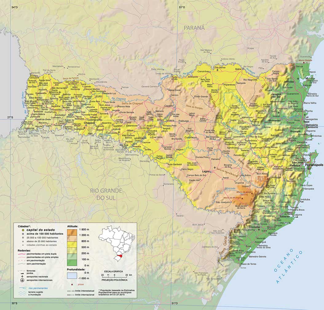 Santa Catarina Sc Atlas Geogr Fico Escolar Ibge