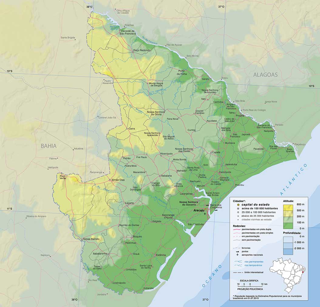 Sergipe Se Atlas Geogr Fico Escolar Ibge